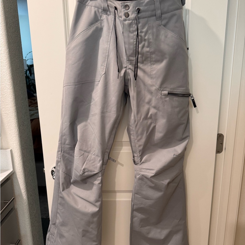 Roxy Womens Light Gray Snowboard Cargo Pants